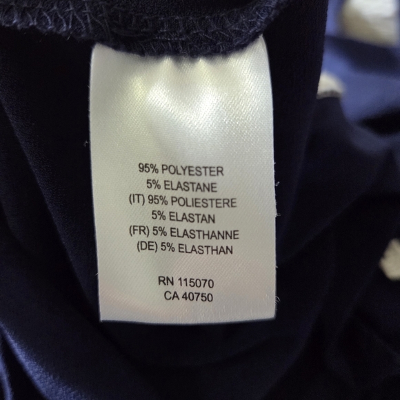 ⭐️Nina Leonard Blue and White Relaxed BlouseWith white Lace Trim Size XL - Picture 4 of 5